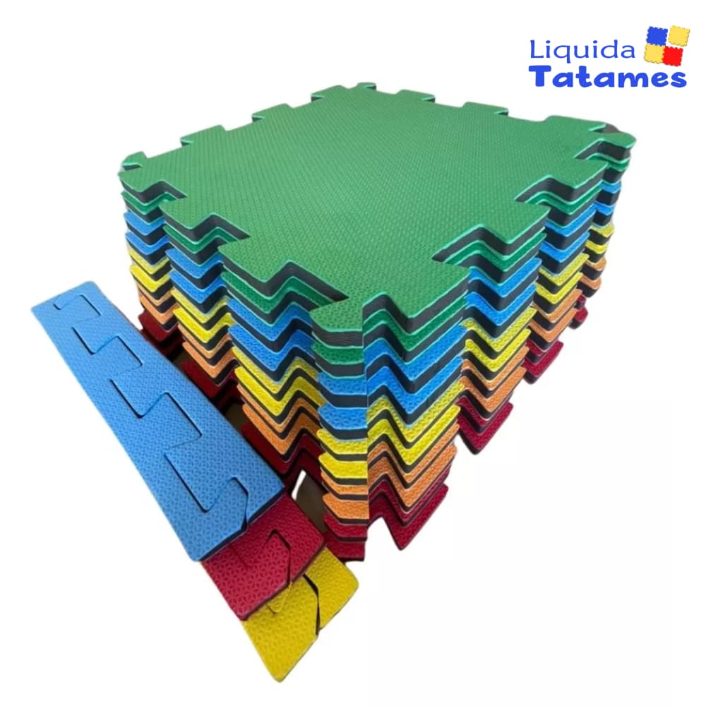 Kit 10 Tatames - EVA Colorido 50x50x2 cm. Academia, Esportes