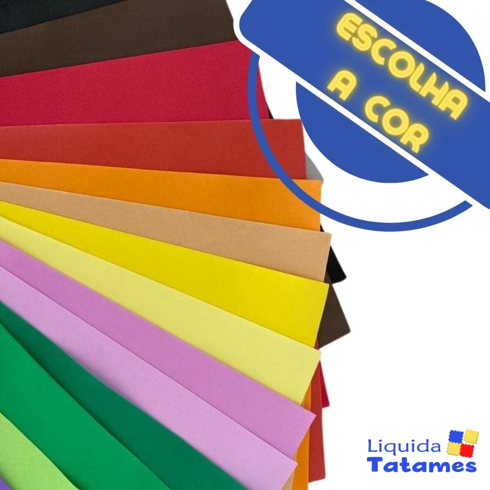 Placas De EVA 40x47 - Kit com 10 folhas - Escolha UMA cor