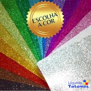 Placas De EVA com Glitter 40x60 (Dubflex) - Kit com 5 folhas - escolha UMA cor
