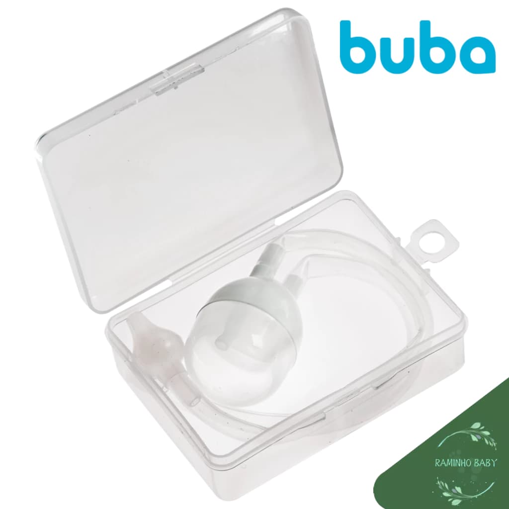 Aspirador Nasal de Sucção com Estojo Higiene Bebê Criança de Silicone Buba
