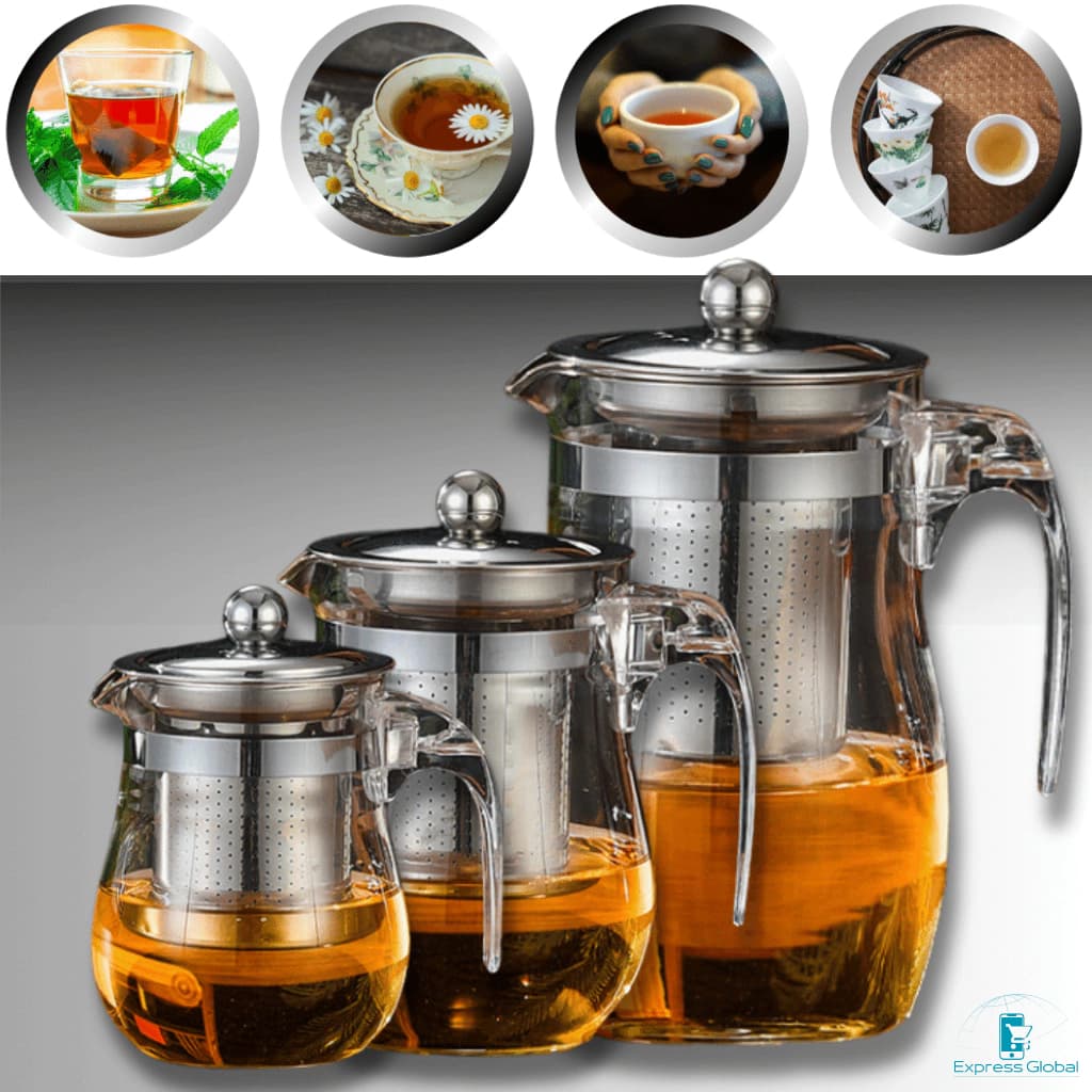 Chaleira Infusor De Vidro Para Chá Bule  350ml