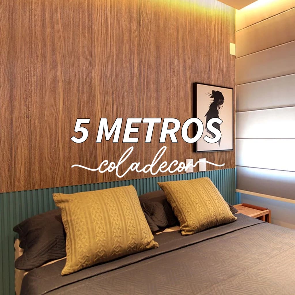 Papel de Parede Madeira Freijó 5 METROS x 45CM Revestimento Adesivo Autocolante