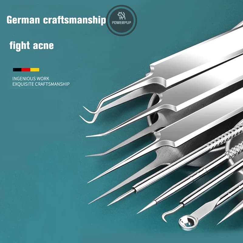 8 Peças Kit Removedor de Cravos, Ferramenta Extrator de espinhas comedone Remoção de Agulha Acne Manchas com Caso