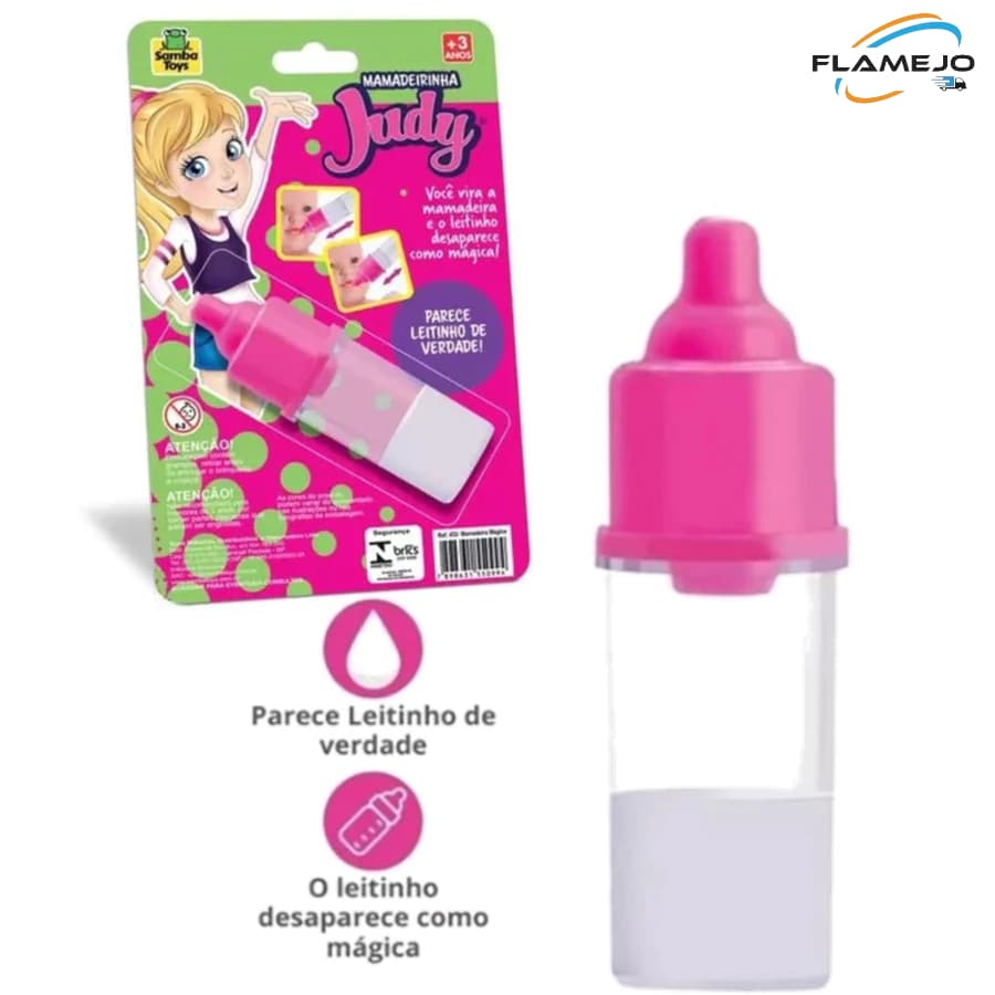 Mamadeira mágica com leite faz de conta para boneca