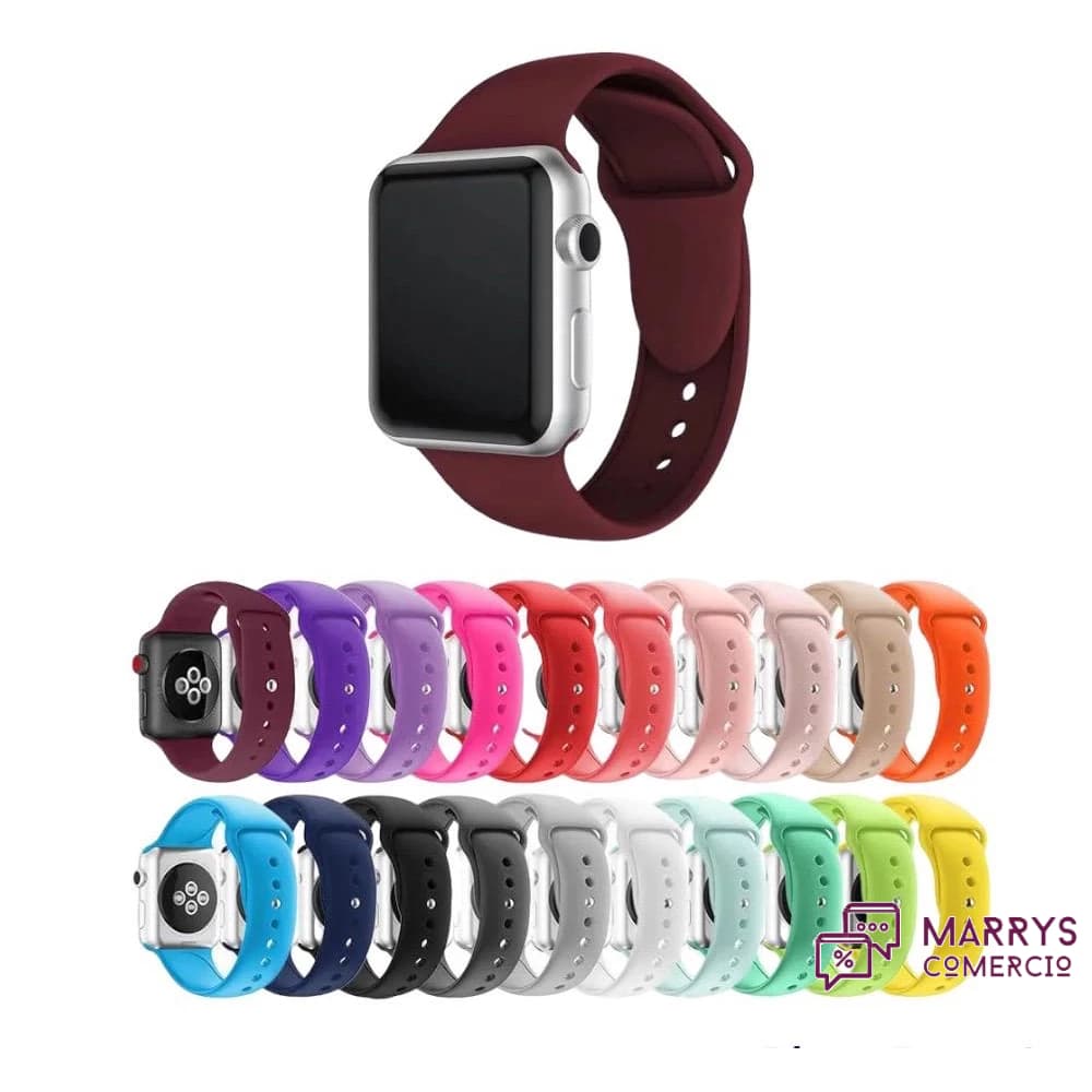 Pulseira De Silicone Smartwatch Compatível 38-40mm Várias Cores