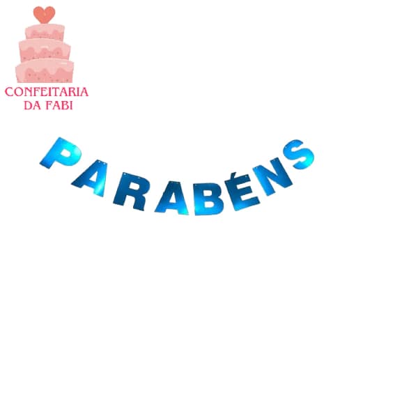 Faixa Parabéns Letras metalizada cores