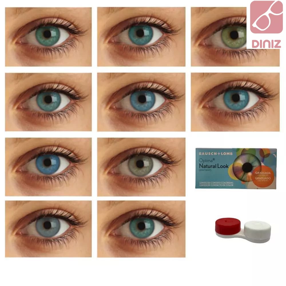 Lente De Contato Colorida Anual com Grau - Natural Look - Bausch Lomb + Estojo