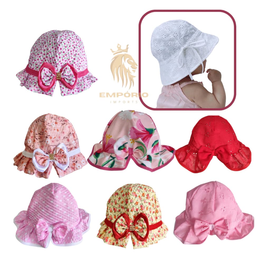 Chapéu Infantil Bebê 03 a 18 meses Bucket Chapeu Praia Bebê