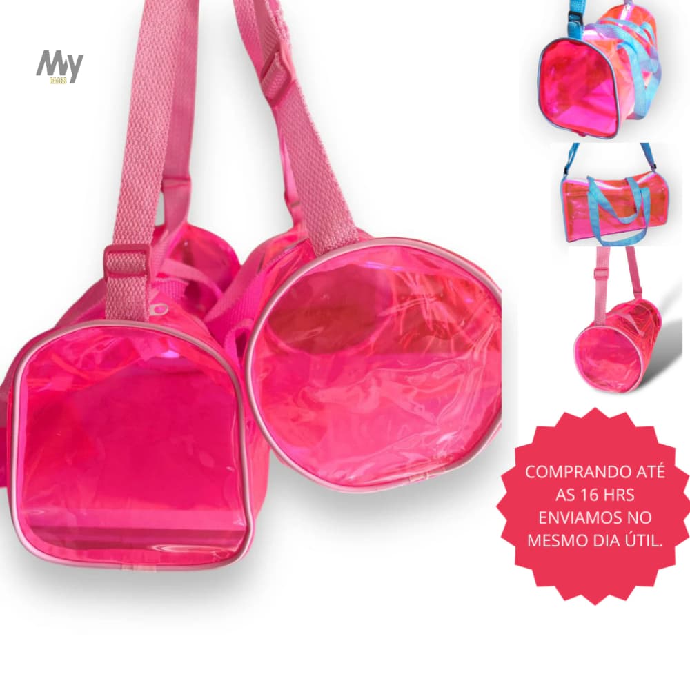 Mala Maleta BolsaTransparente Cristal Natação/Praia/Treino/academia