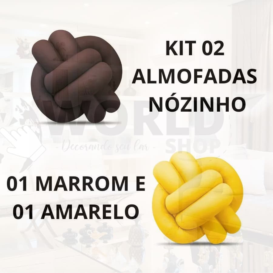 Kit 02 Almofadas De Nó Escandinavo Sortidas Luxos Lindas 28cm x 28cm Decorativas Sala Várias Cores