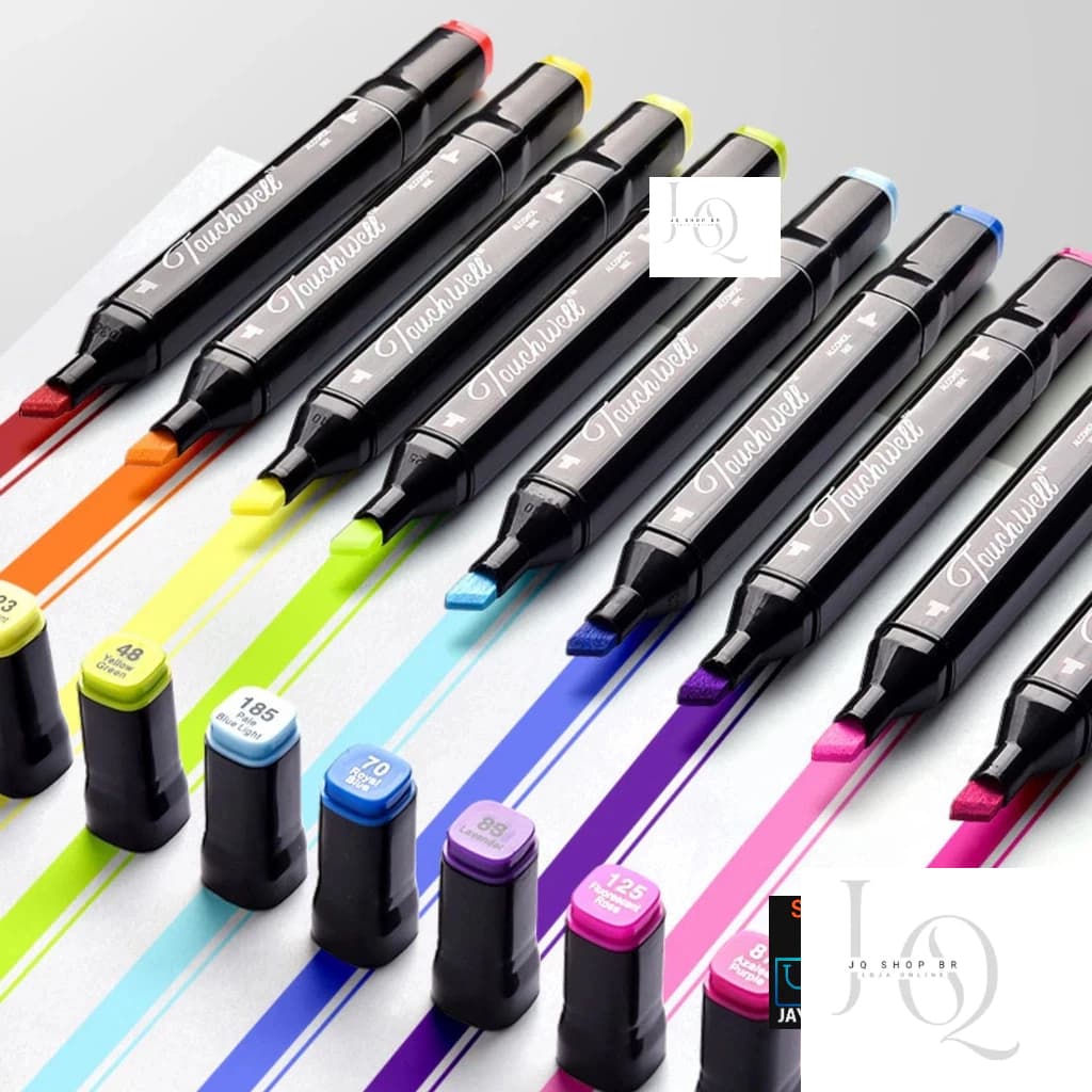 24/36/48/60/80/120 Cores Caneta Marcadora TOUCH Com Ponta Dupla/Pintura De Arte/Aquarela