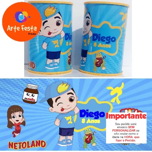 Cofrinho personalizado Lucas Neto 10 a 40 unidades