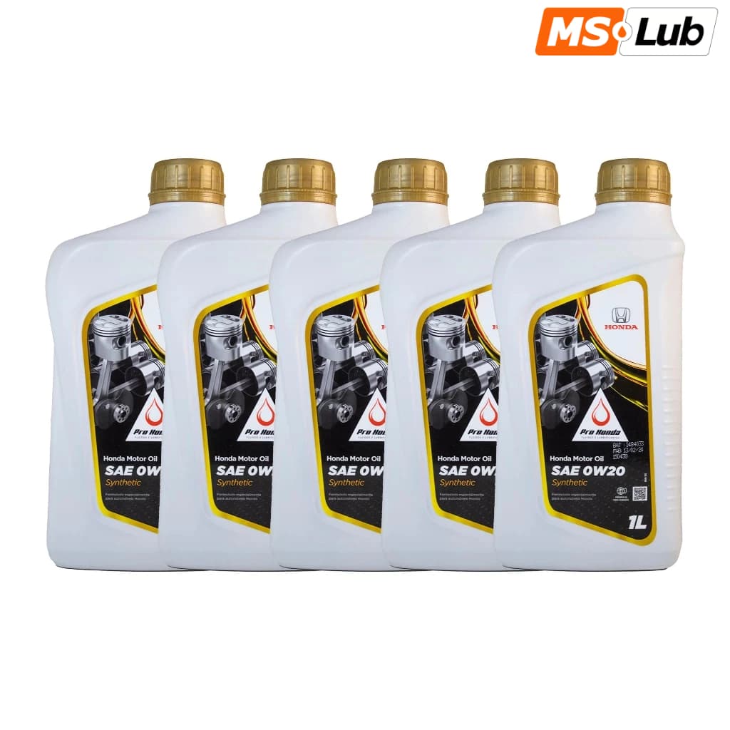 Kit 5 Honda Motor Oil 0w20 Sintético