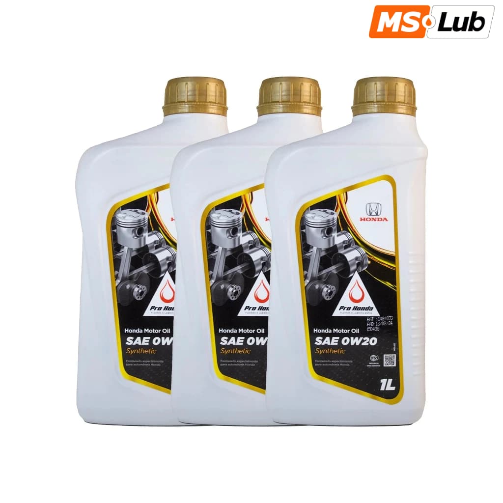 Kit 3 Honda Motor Oil 0w20 Sintético