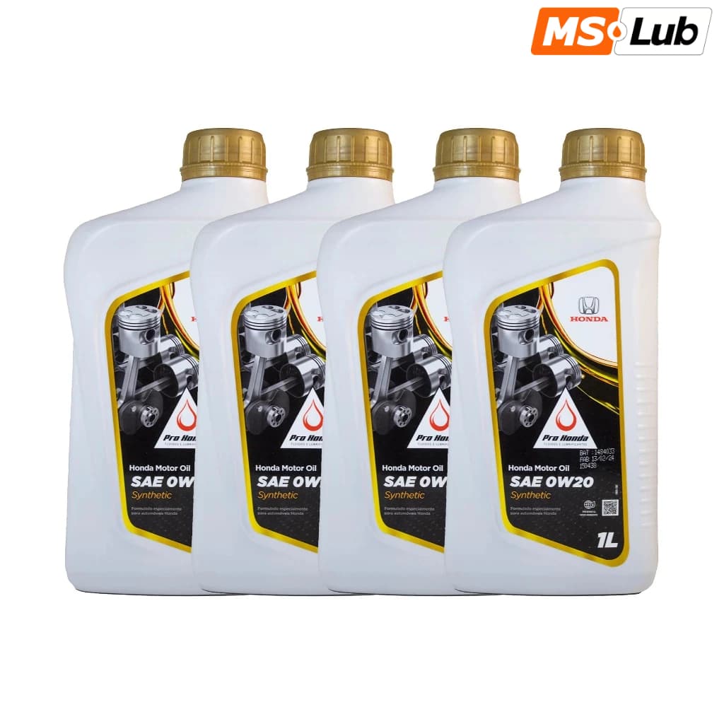 Kit 4 Honda Motor Oil 0w20 Sintético