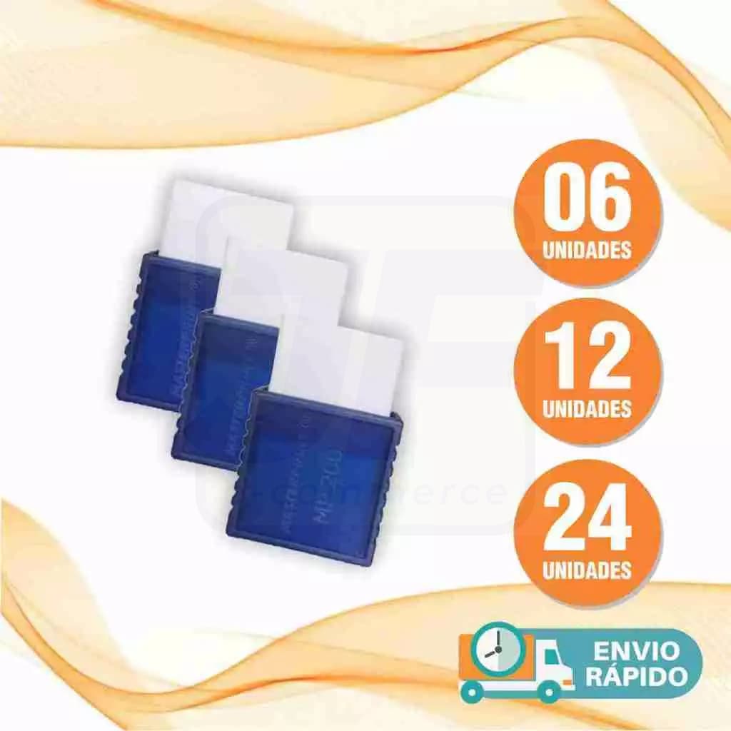 Borracha Branca Capa Plástica Azul Kit 06 a 24 Uni. Masterprint