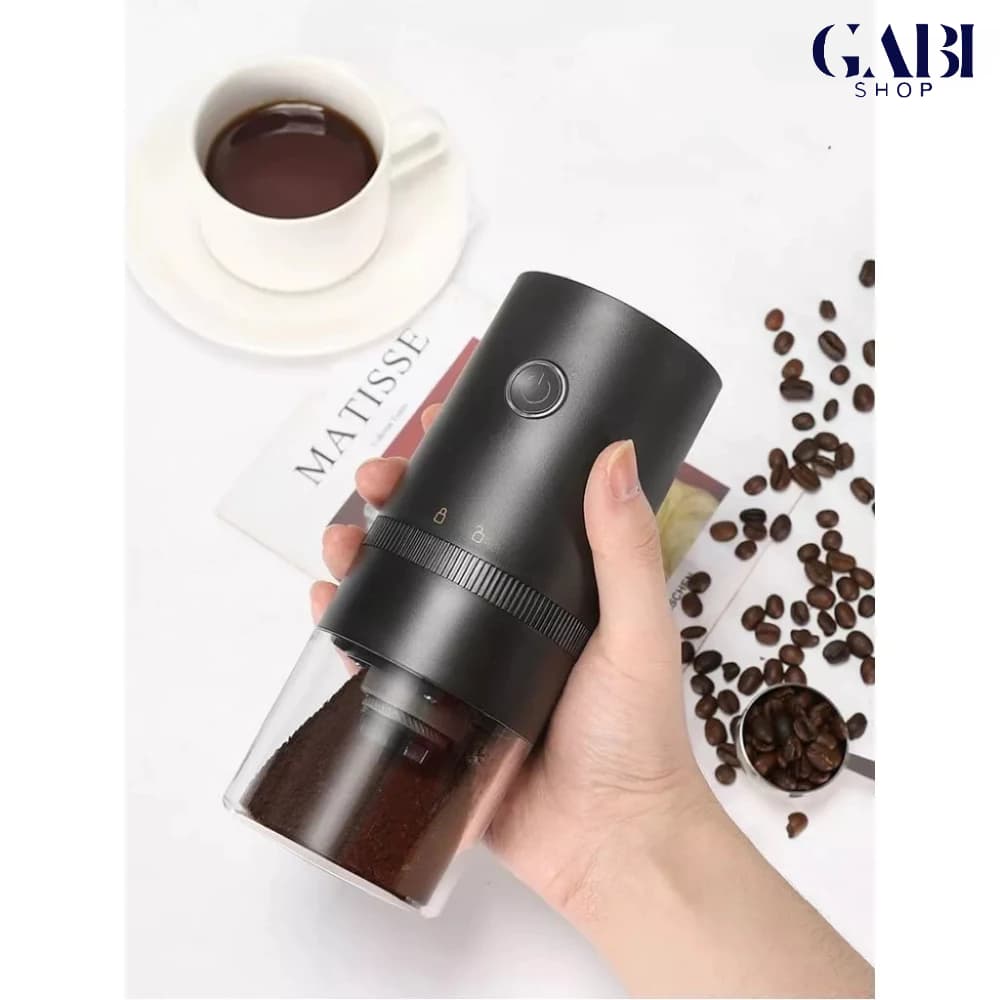 Moedor Elétrico Portátil da Gabi Shop com núcleo em cerâmica e carga USB GABISHOP