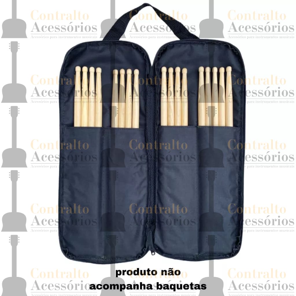 Capa Bag Sacola Bolsa Para Baquetas Com Alça de Ajuste