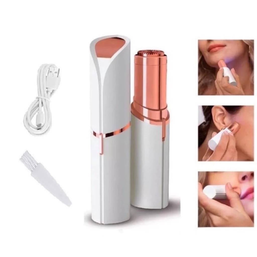 Depilador Batom Portátil Facial Buço Rosto Aparador Pelos USB