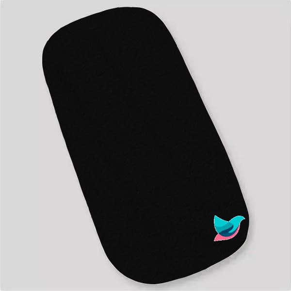 Colchao oval para moises Preto liso - Colchonete Oval para carrinho de bebe preto