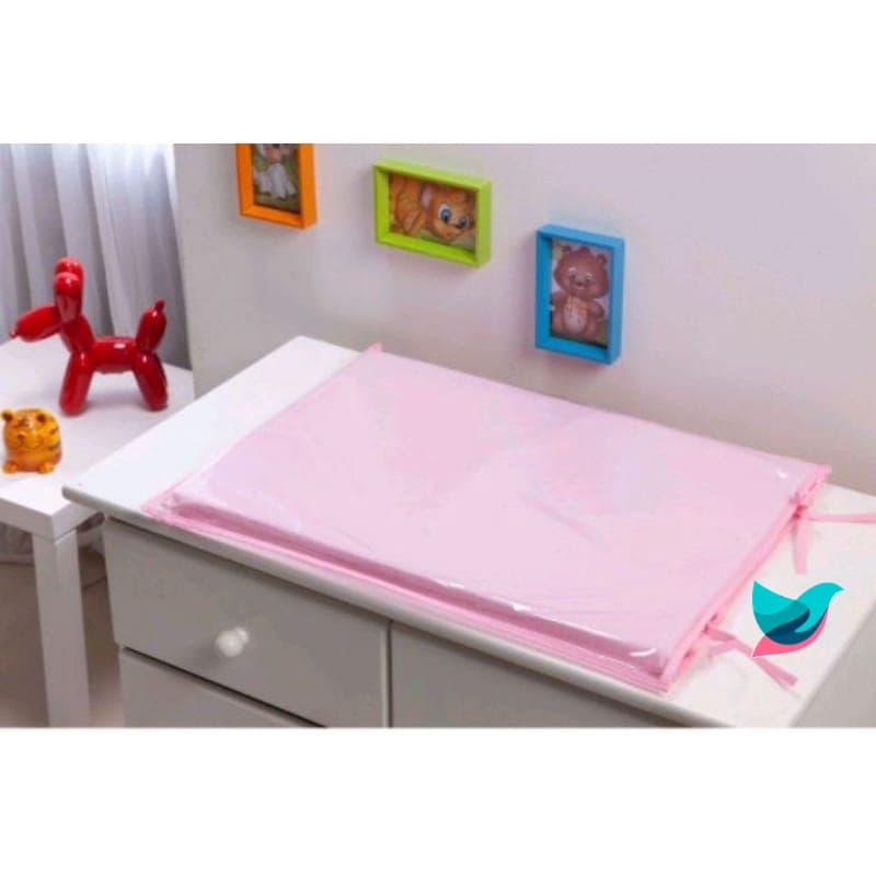 Trocador para Comoda de Bebê Menina Rosa Bebe Liso - Trocador para quarto Bebe Menina Rosa