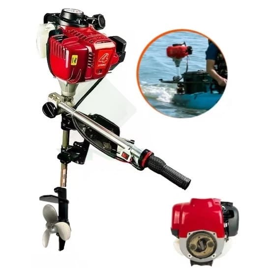 Motor 4 Tempos de popa 75CC para barco de pesca bote caiaque Embarcação até 5 metrôs