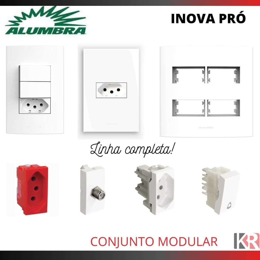 Interruptor e Tomada Inova Pro - ALUMBRA