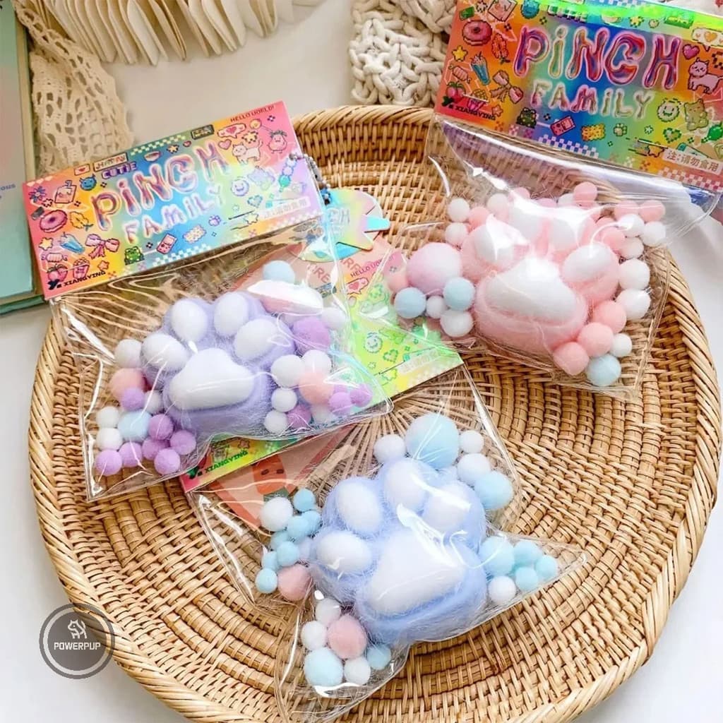 Brinquedos Squishy  De Aperto De Pata De Gato Pintinho Kawaii Soft Squeeze Com Bola  para Alívio De Estresse Presentes
