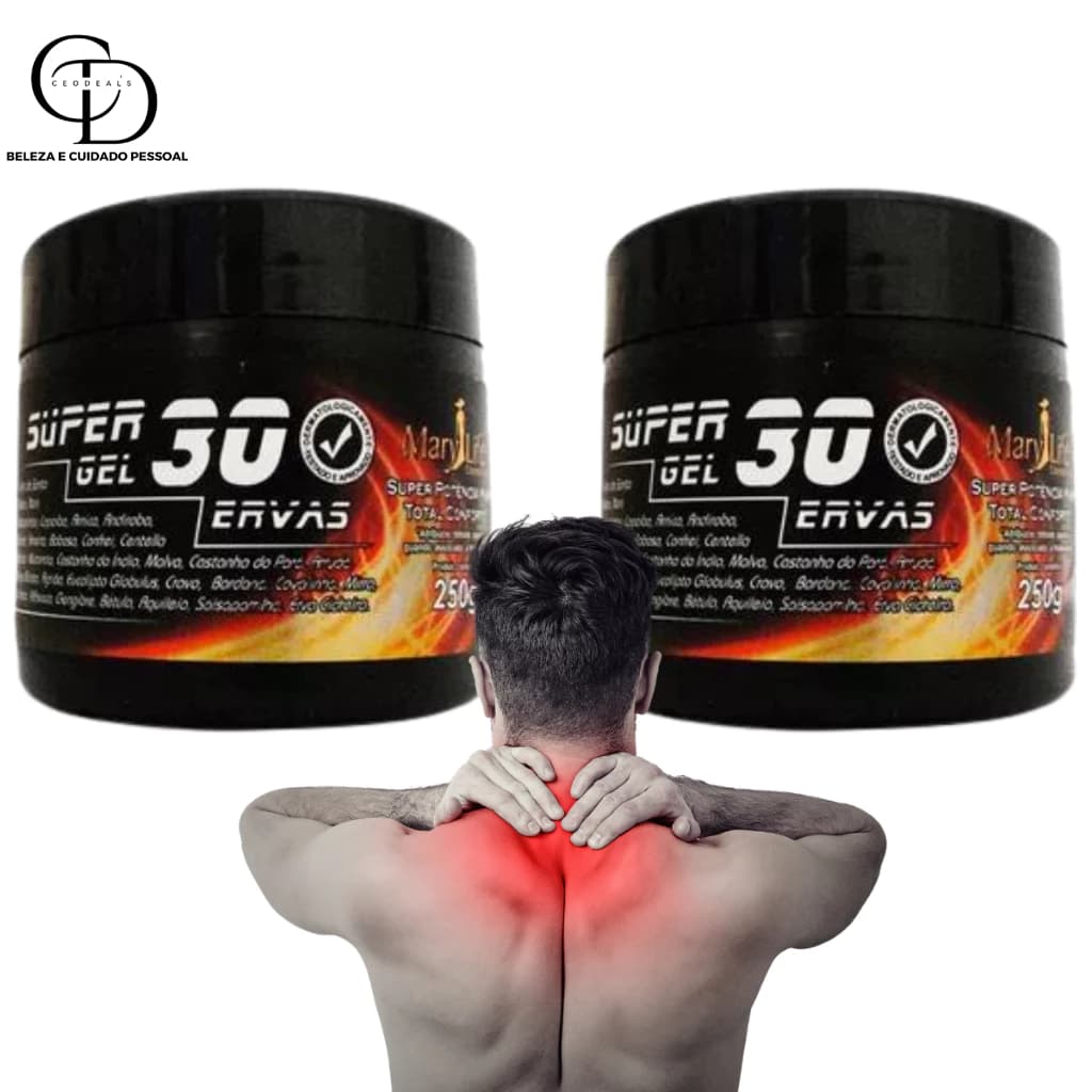 Kit 2 Pomadas Pote 30 Ervas 250g Elimina Dores Musculares