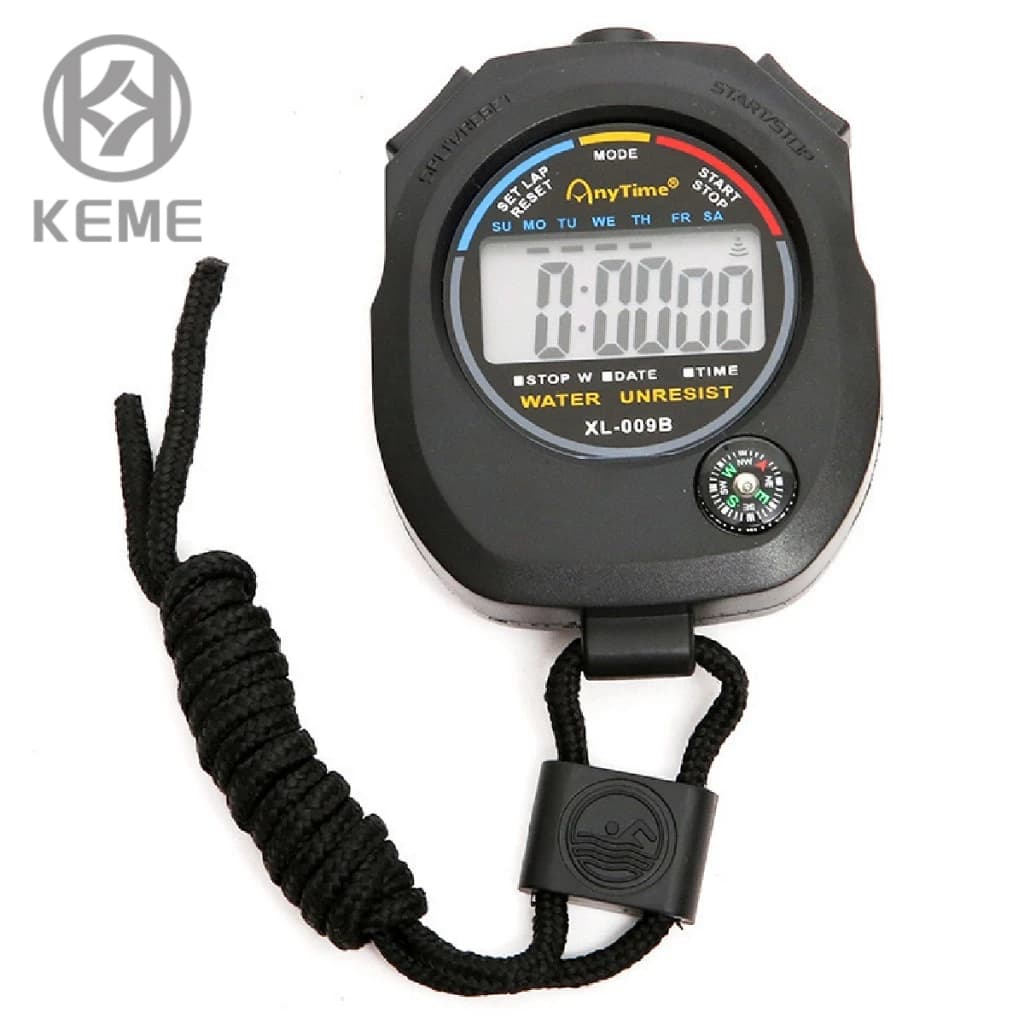 Cronômetro Progressivo De Mão Digital Alarme Hora Com Corda Temporizador Esporte Esportivo Relógio