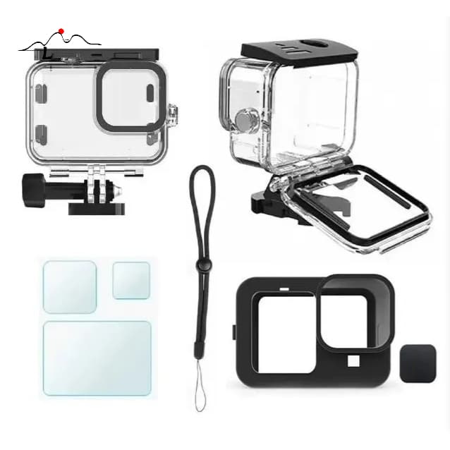 Kit P Gopro Hero 9 10 11 12 13 Black Case Estanque Película Capa Silicon