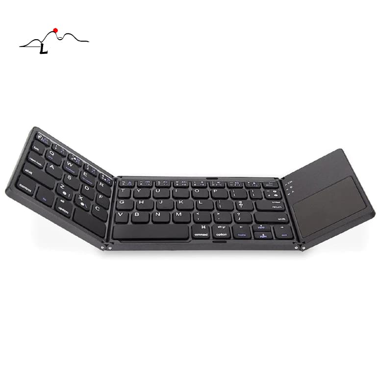 Mini teclado bluetooth B033, dobrável, sem fio, com touchpad, para windows, android, ios, tablet, ipad, telefone