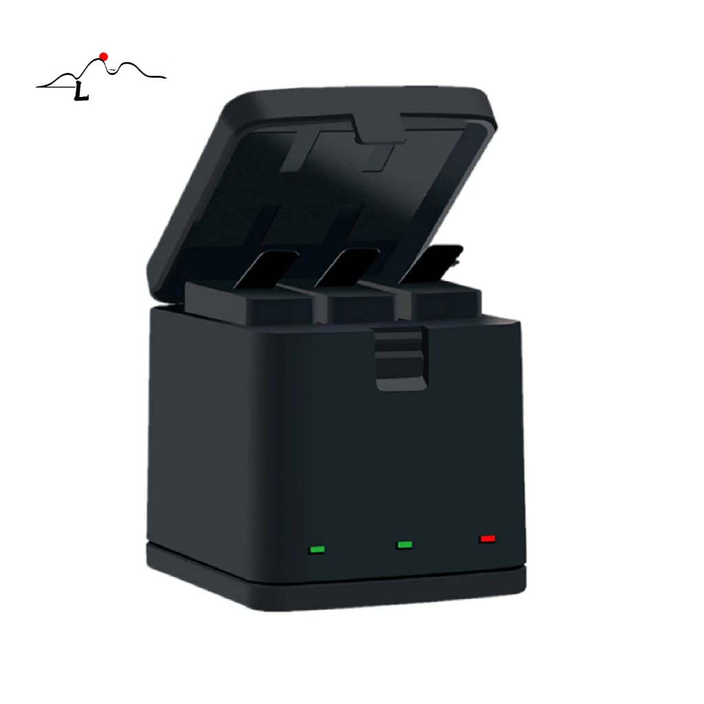 Carregador Triplo De Bateria Para Gopro Hero9 10 11 12 Black