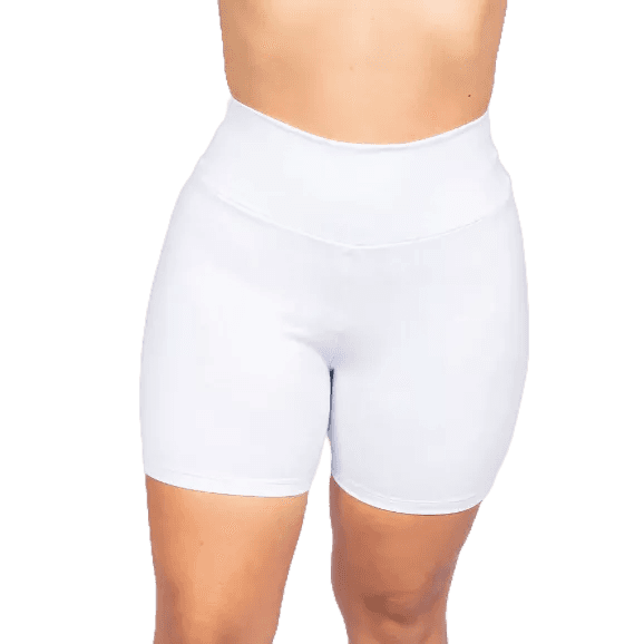 Short Suplex Feminino Meia Coxa Cós Alto Tecido Grosso Chorts Zero Transparência Academia Fitness