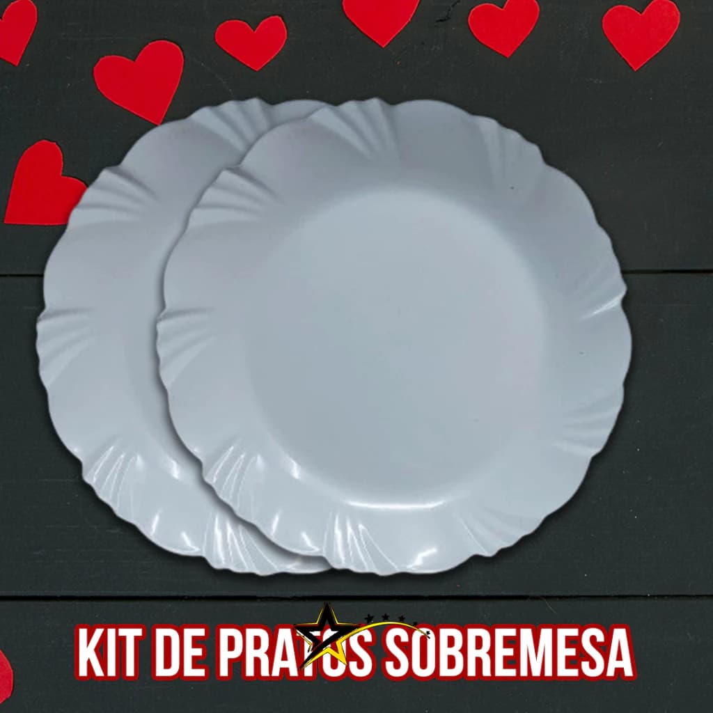 KIT C/20 PRATINHOS SOBREMESA REDONDO PETALA PLASTICO  FESTAS EVENTOS BUFFET ANIVERSÁRIO