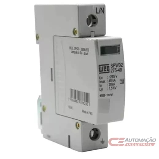 Protetor de Surto WEG DPS 40kA 275Vca SPW02-275-40