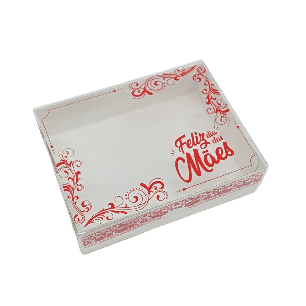 Caixa Dia das Mães 15x11x4 cm para Presente Kit 10 até 40 Caixas Kraft Embala Cristal