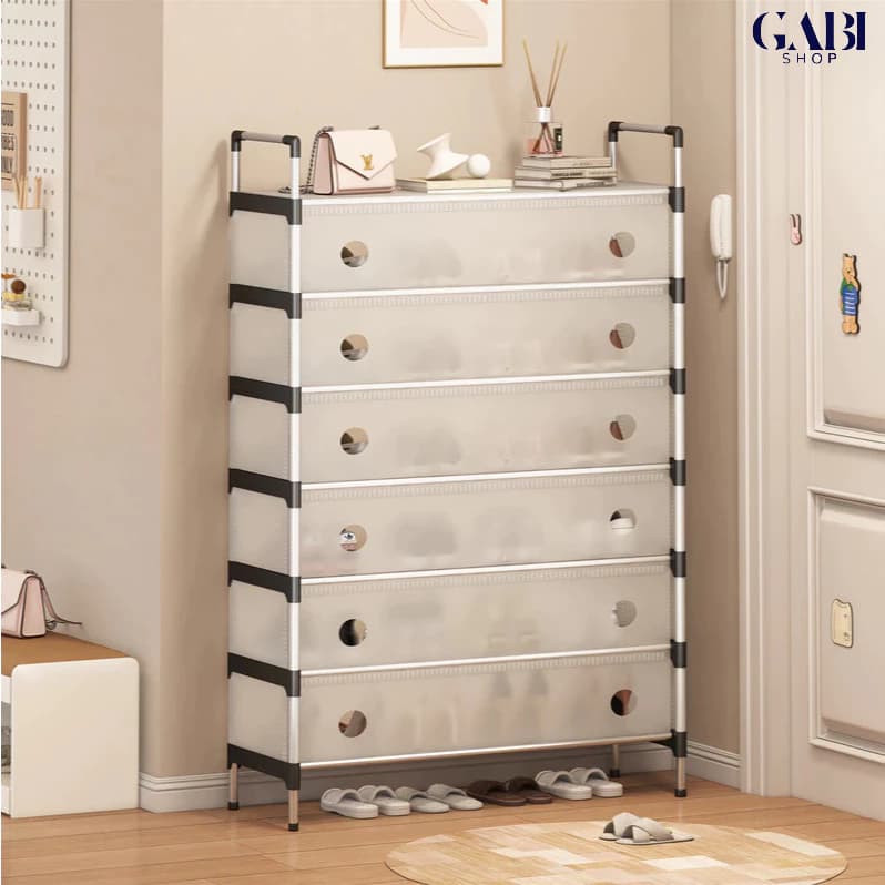 Sapateira Multiuso Para Calçados 5/6/7 Andares Organizador Desmontável armário organizador GABI SHOP
