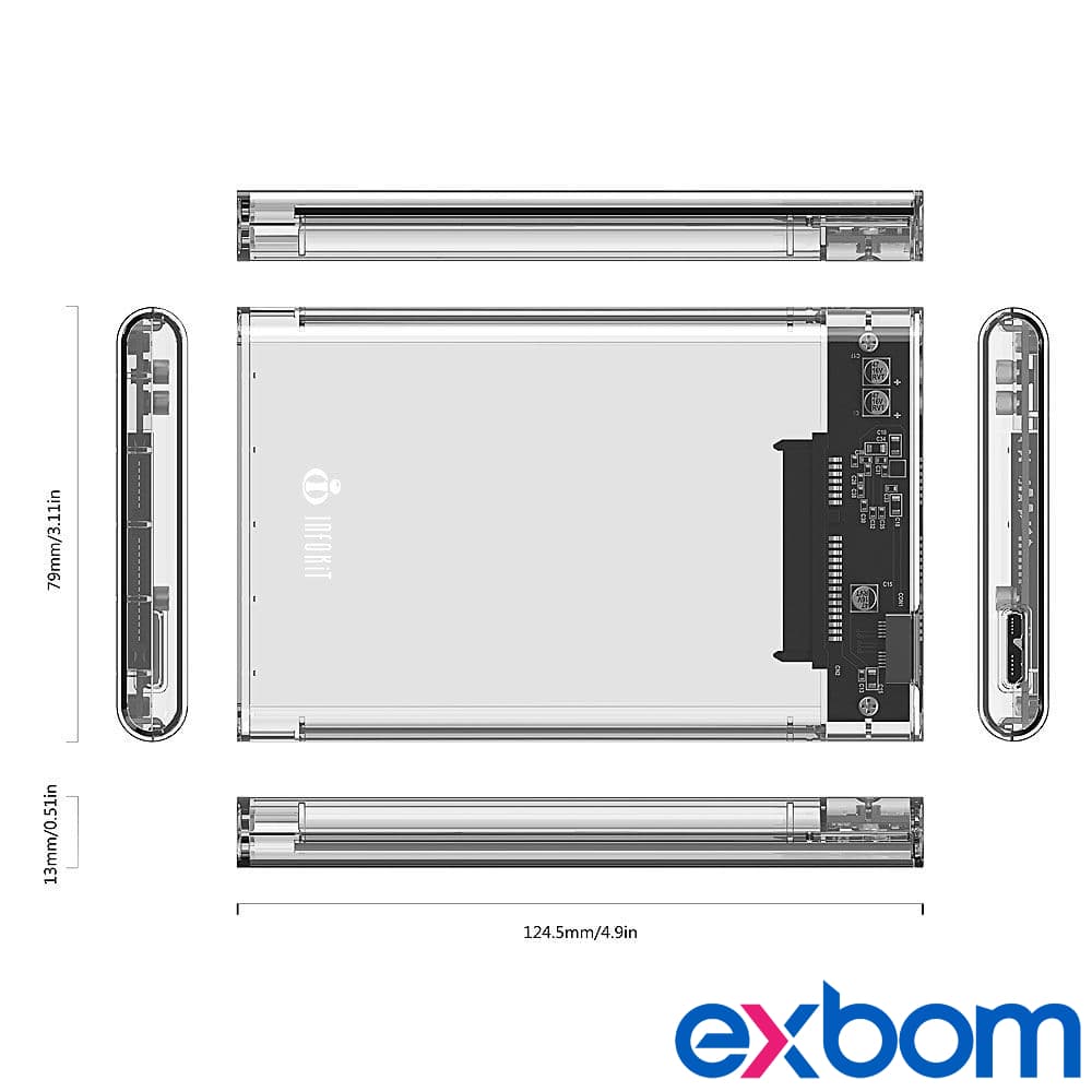 Case para HD 2.5" (NOTEBOOK OU SSD) SATA USB 3.0 DIVERSOS MODELOS