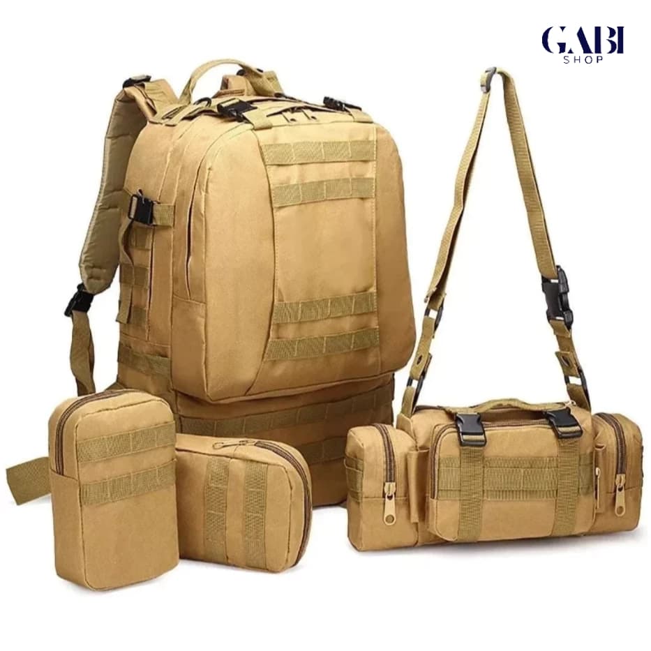 Mochila Militar 55L 4 em 1 Modular Resistente Impermeável GABISHOP