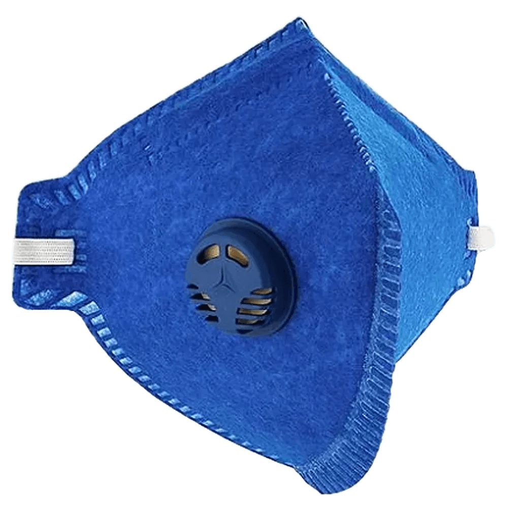 Kit Máscara Respirador Descartável PFF2 Válvula N95 Proteção Poeiras Névoas Pó Fumos