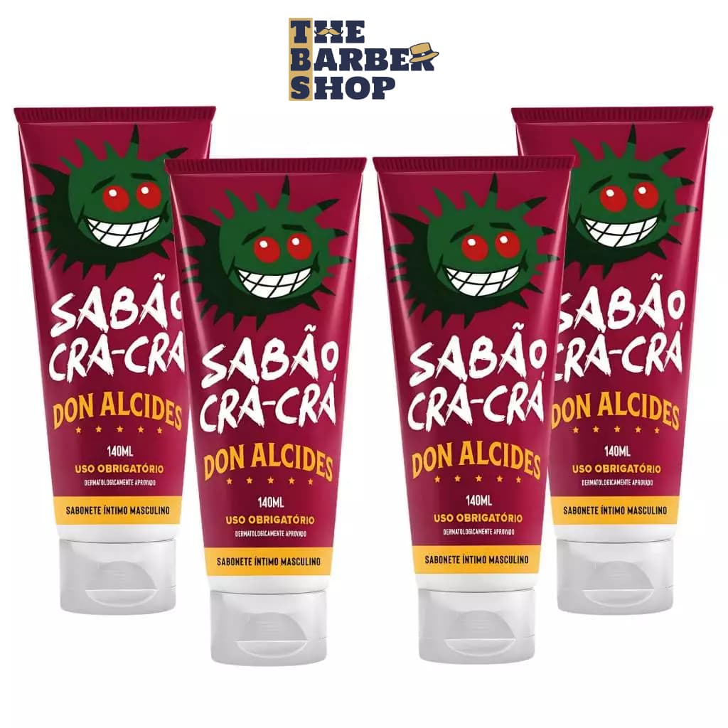 Sabonete Íntimo Masculino Don Alcides Sabão Crá Crá - Kit 4 Un