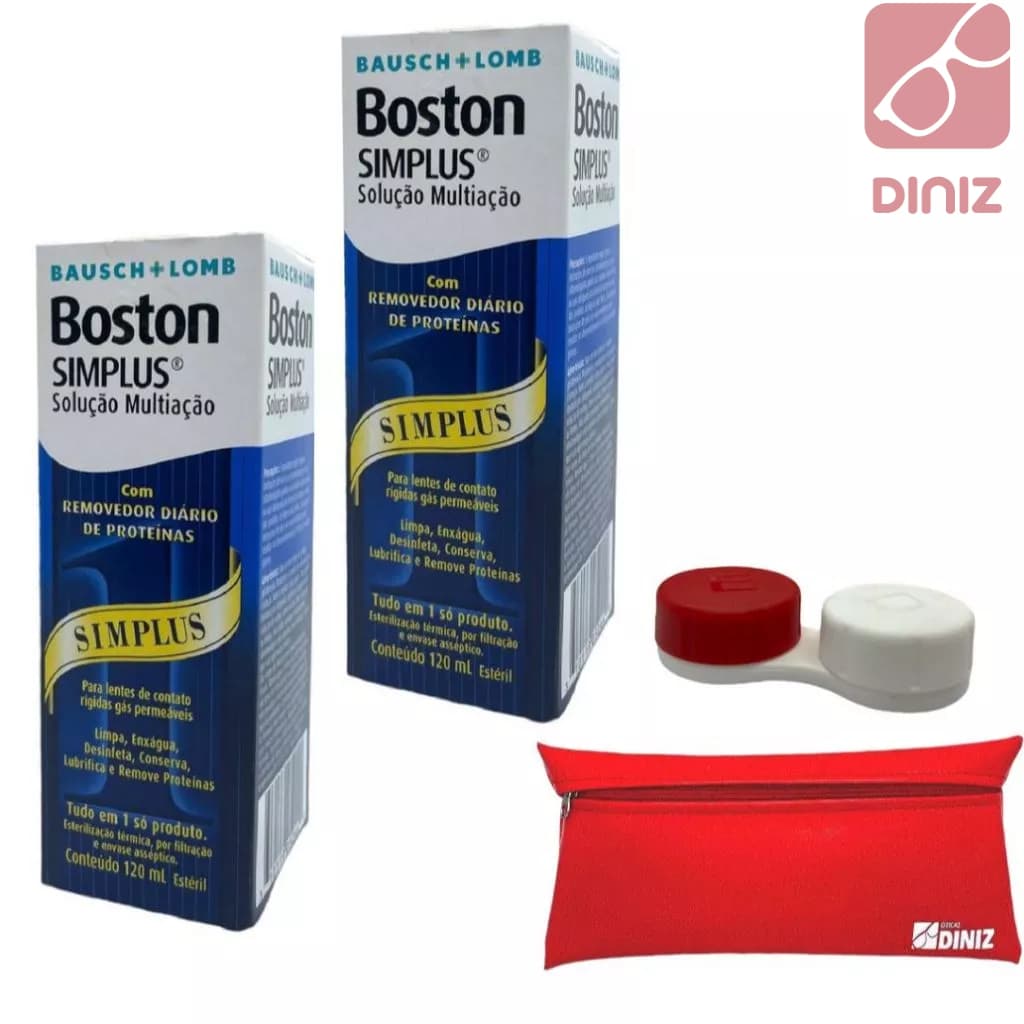 2 Boston Simplus 120 ml Solução Lentes Rígidas Bausch&Lomb