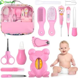 Kit 13 Pecas Bebê Cuidado Higiene Com O Cabelo Saúde Cabeleireiro Escova Higiene Kit Cortador De Unhas