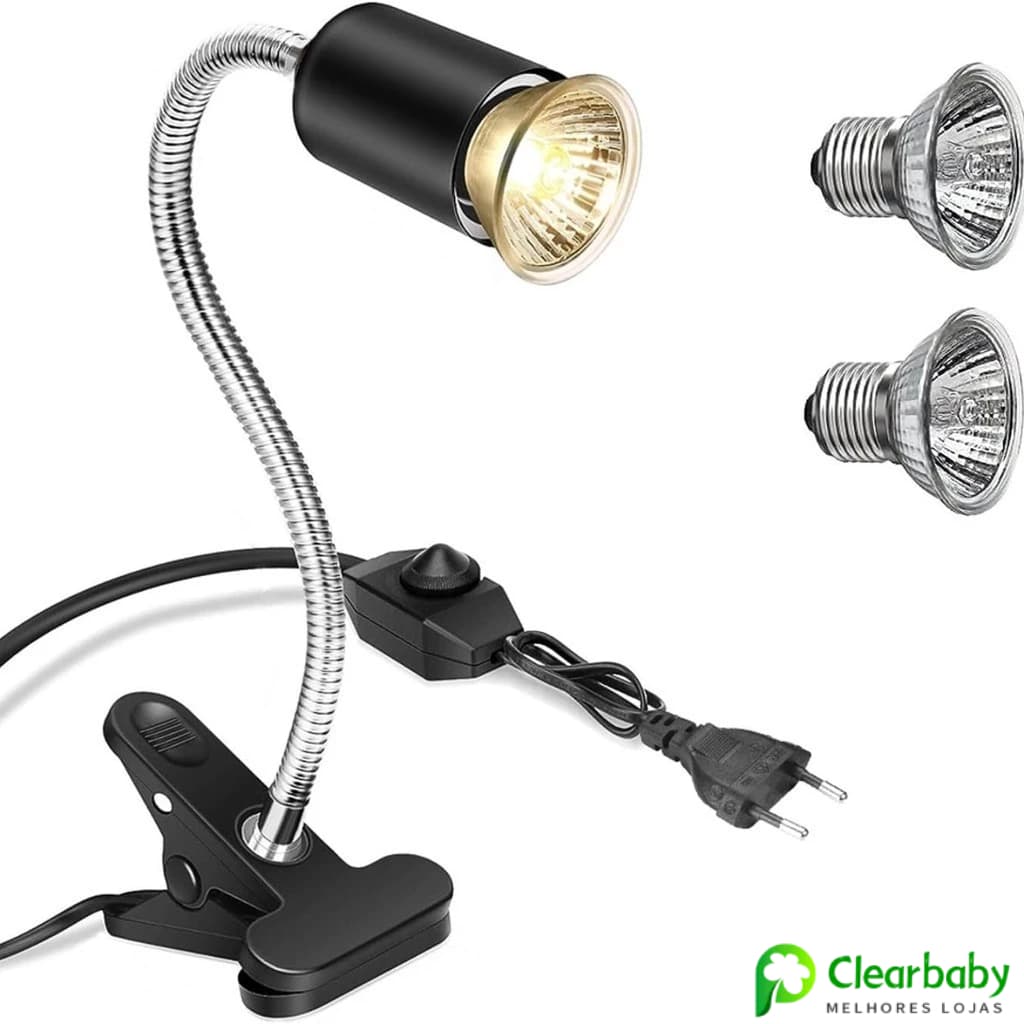 Suporte De Lâmpada Lâmpada De Calor Para Répteis Com Ajuste De Múltiplos Ângulos, Aquecimento