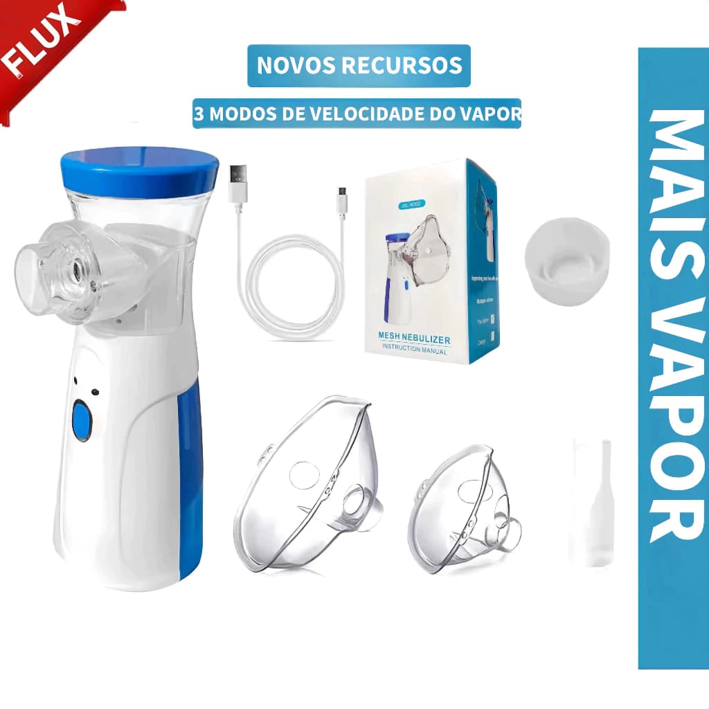 AIQUE Nebulizador Portátil Mini Inalador Silencioso Ultra-sônico Automático para Adultos e Crianças