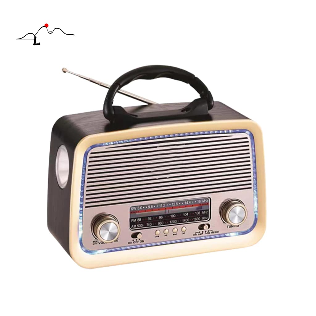 Rádio Portátil Retrô Am Fm A Pilha Energia Usb Recarregável 3199