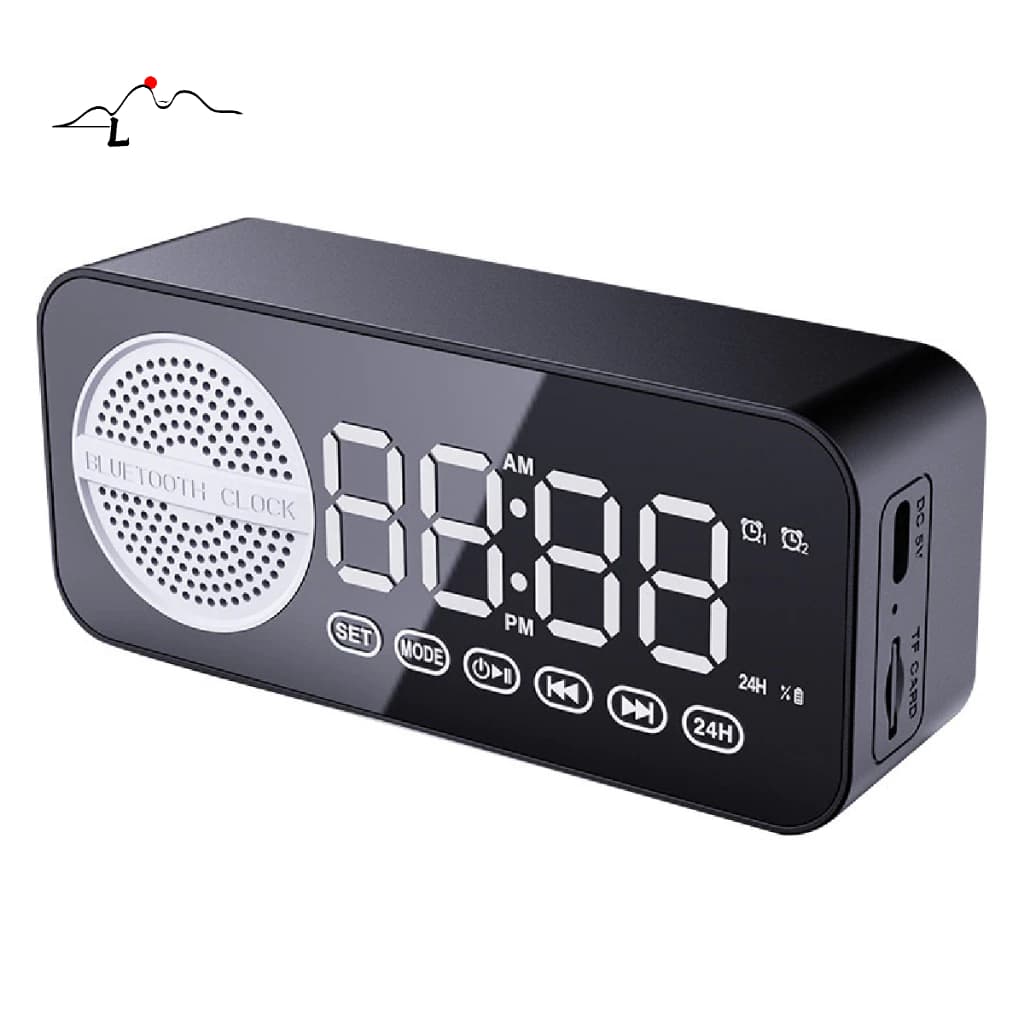 Radio Radinho Retro com Relógio Despertador e Rxibição de hora Bluetooth Portátil AD-520