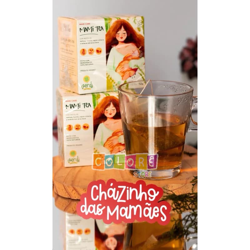 Chá Mami Tea Natural e Sem Conservantes Sem Glúten Amamentação Relaxante Mamãe Bebê