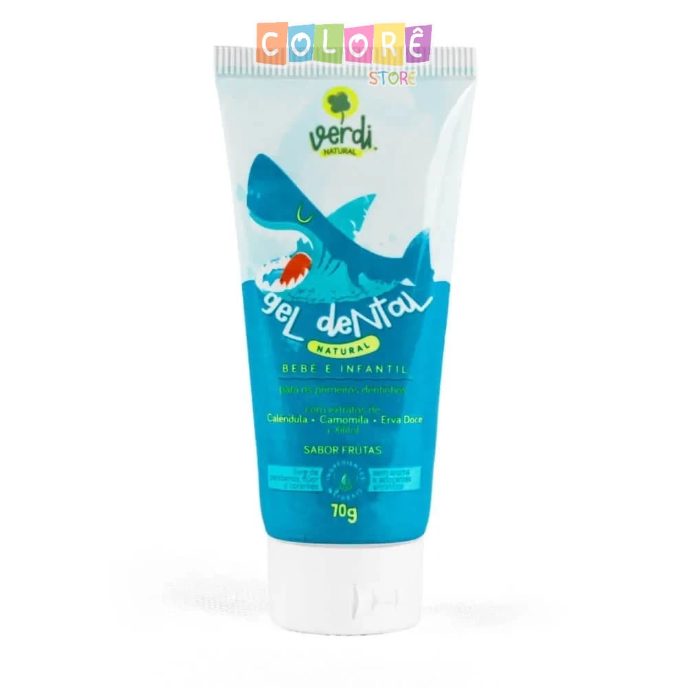 Gel Dental Infantil Creme Dental Natural para os Primeiros Dentes do Bebê Verdi Natural